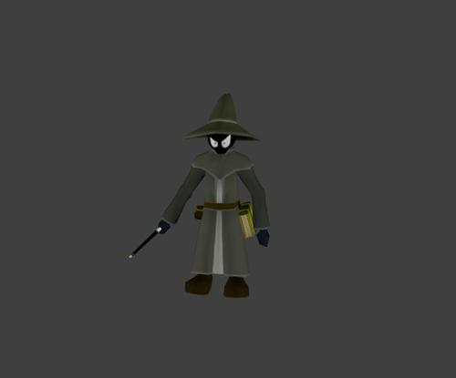 Low poly cartoon game character
