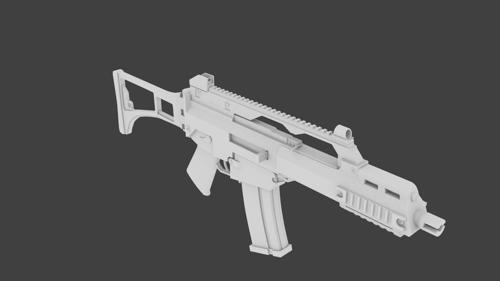 G36C Assault Rifle Untextured
