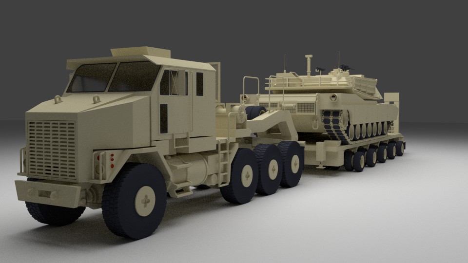 Oshkosh HET M1070 and M1A1 Abram