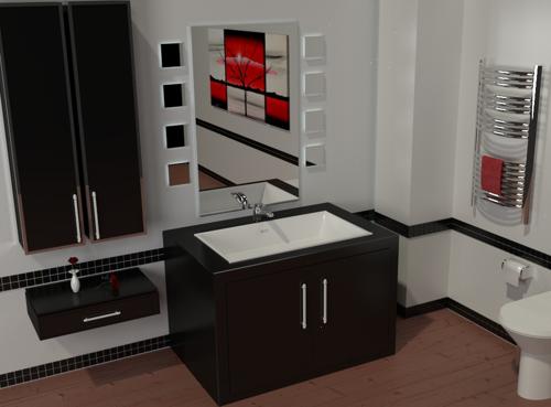Black &amp; White bathroom