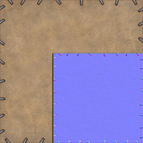 Old tileable stitched leather
