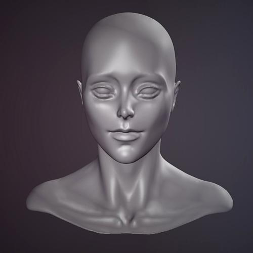 Female face sculpt