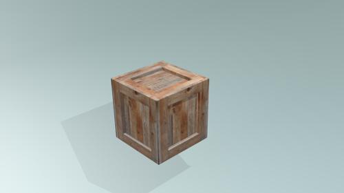 Low poly Crate with small textues