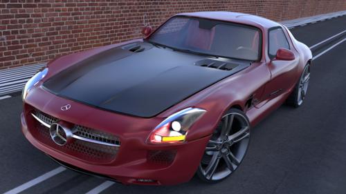 Mercedes Benz SLS AMG roadster.