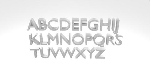 Simple 3D alphabet