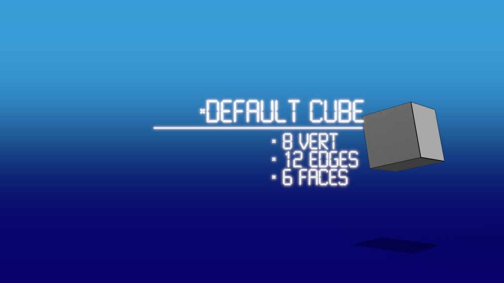 Default Cube Introduction Animation