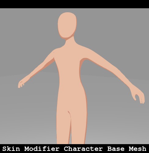 Skin Modifier Character Base Mesh