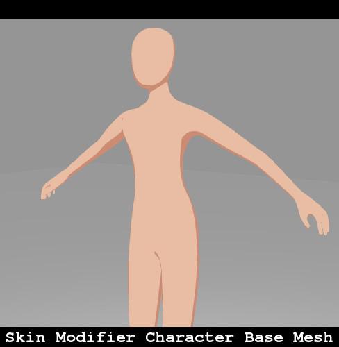 Skin Modifier Character Base Mesh