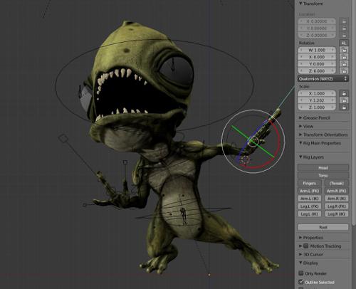 Swampler Rigged and BlenderInternal