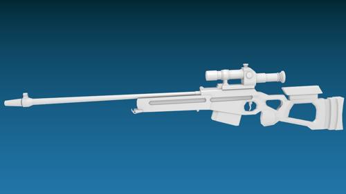 SV-98 Sniper Rifle- Low Poly