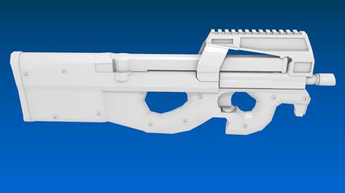 Fn-P90 Low Poly Model