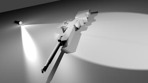 Low poly M40A5 with tactical light