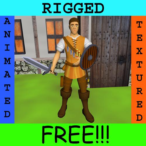 Adventurer-militia-peasant low poly