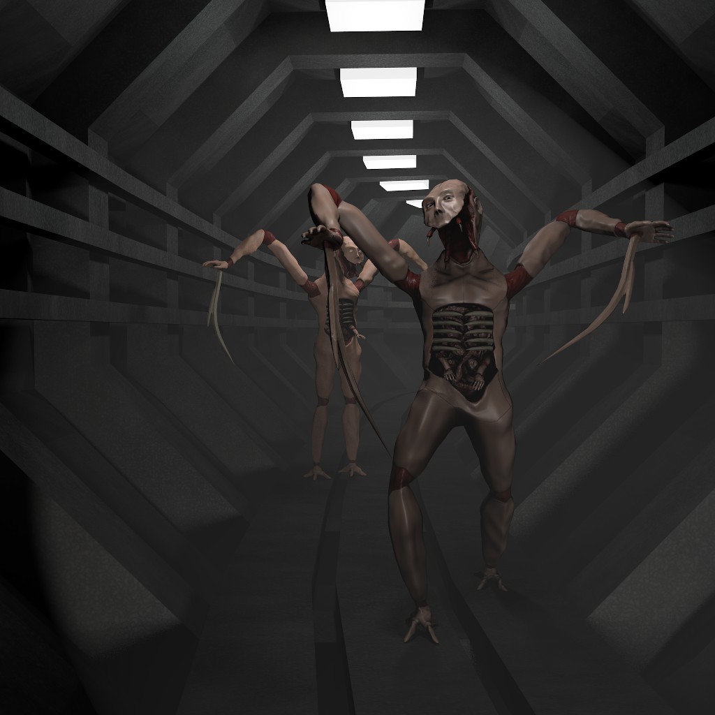Necro Beast +Rig  Texture  HighPoly  Low Poly