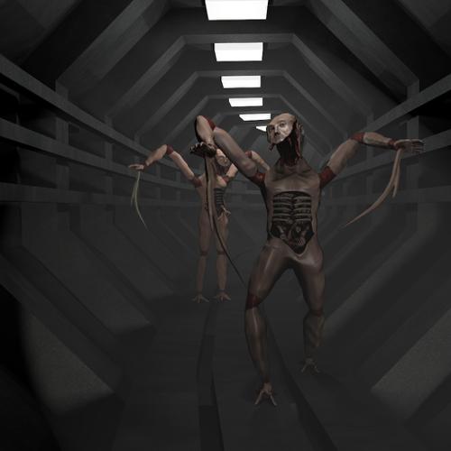 Necro Beast +Rig  Texture  HighPoly  Low Poly