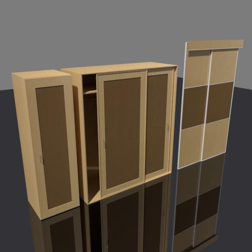 Wardrobe and sliding door