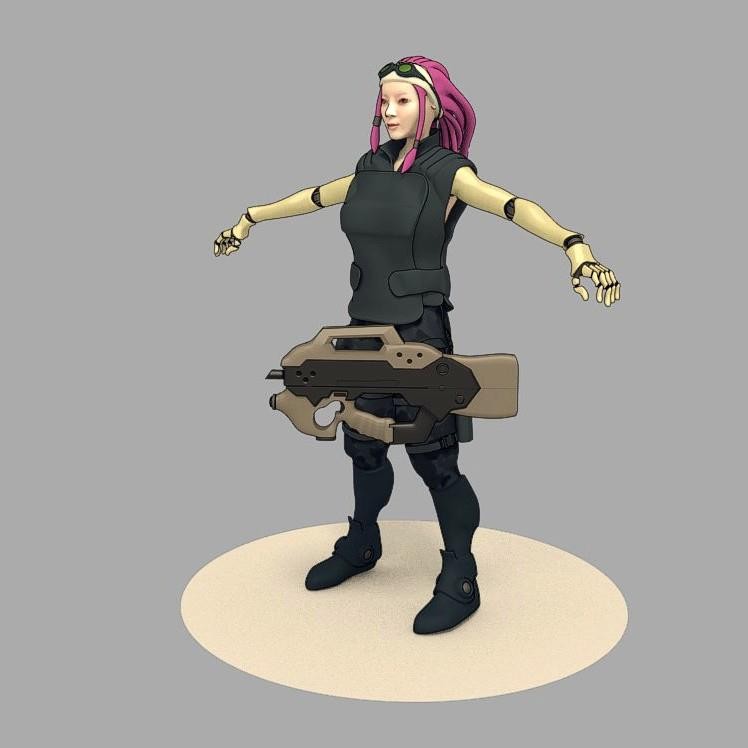 Motoko  GITS inspired character