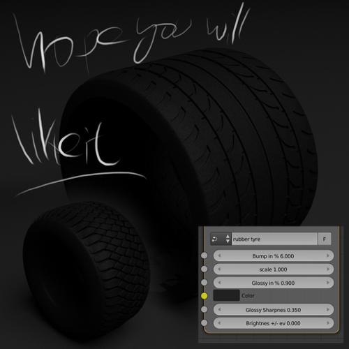 Tyre rubber shader