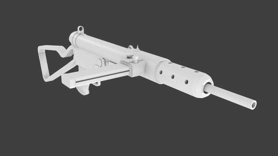 Low Poly Sten SMG