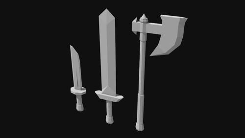 Low Poly Weapons