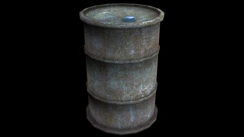 Old rusty barrel