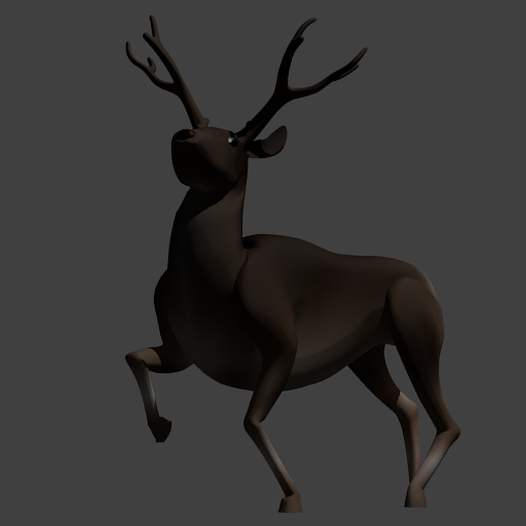Deer - Stag - Low Poly