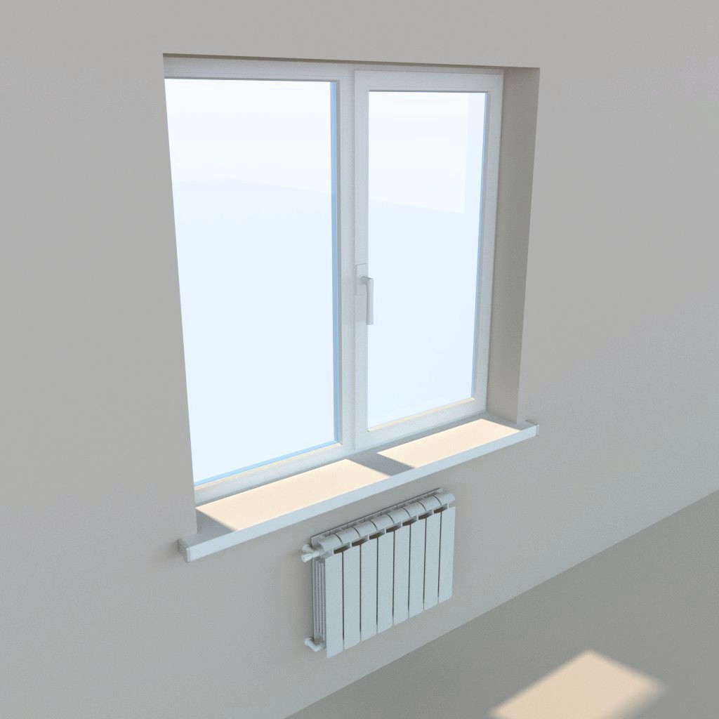 Widespread plastic window with accessoires