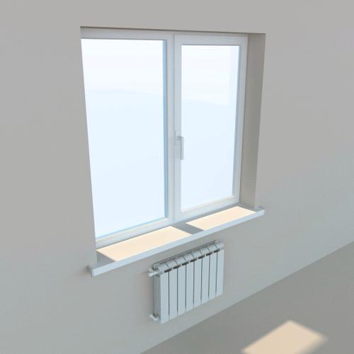 Widespread plastic window with accessoires