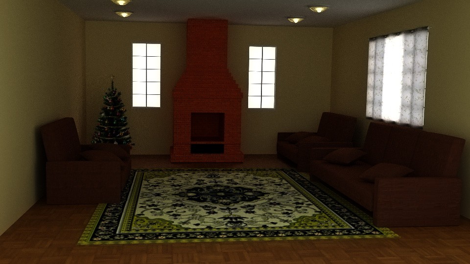 Sala com lareira