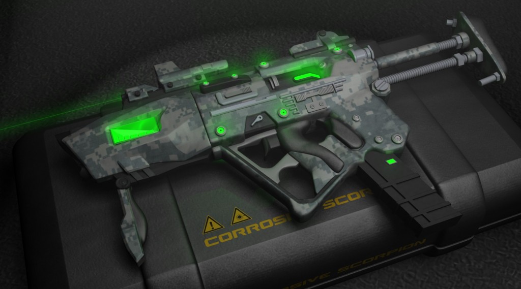 Corrosive scorpion submachine gun