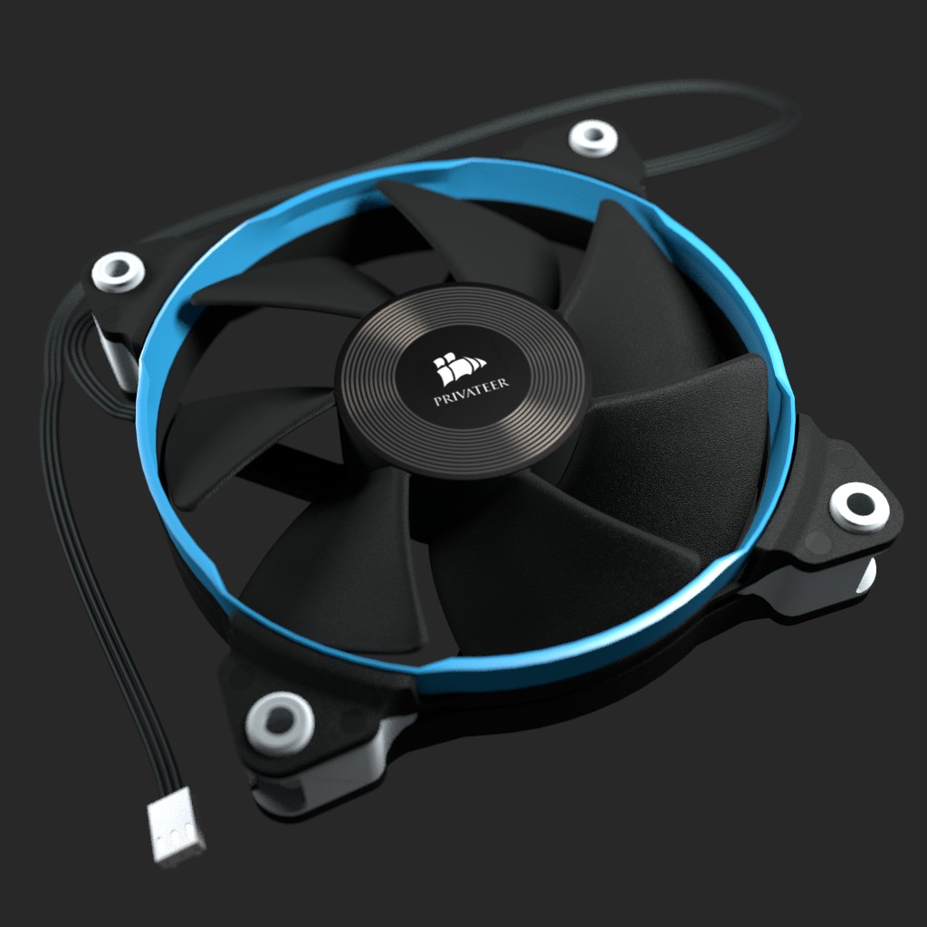 Highpoly case fan
