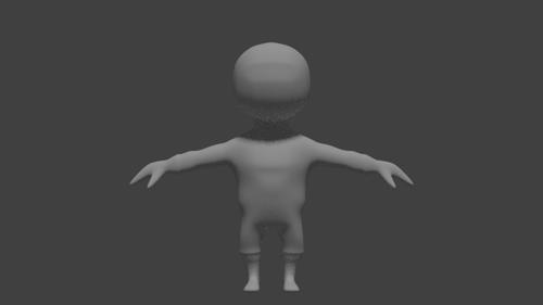 Game Character Base Mesh Rigged