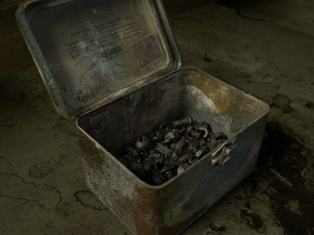 Old iron tin