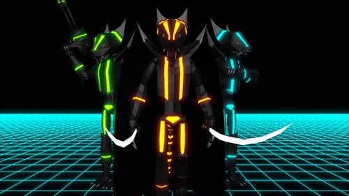 Cyborg Creature  Rigged