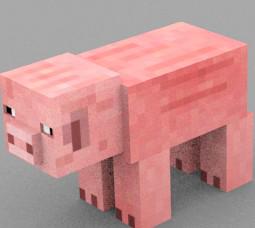 Minecraft Pig  unrigged