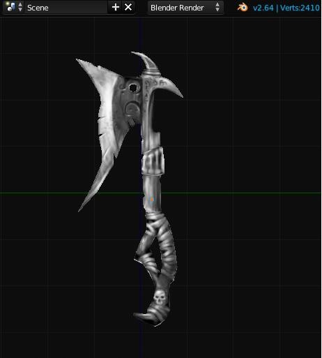 Low Polly Fantasy Battle Axe