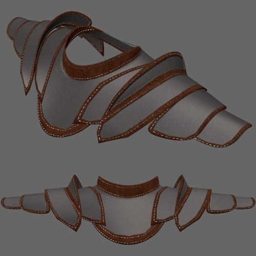 Shoulder Pads Leather Lowpoly