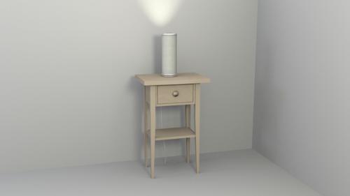 Nightstand and Lamp