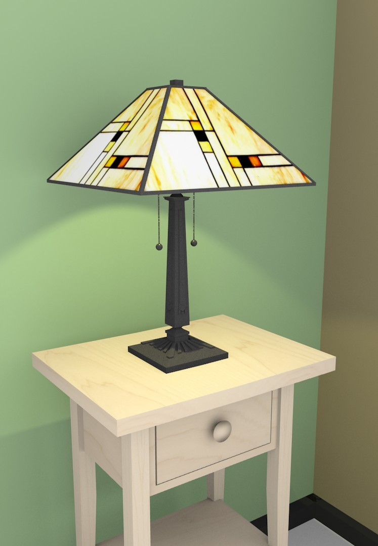 Mission Style Tiffany Table Lamp