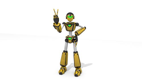 Robot simple 2 (whit bones)