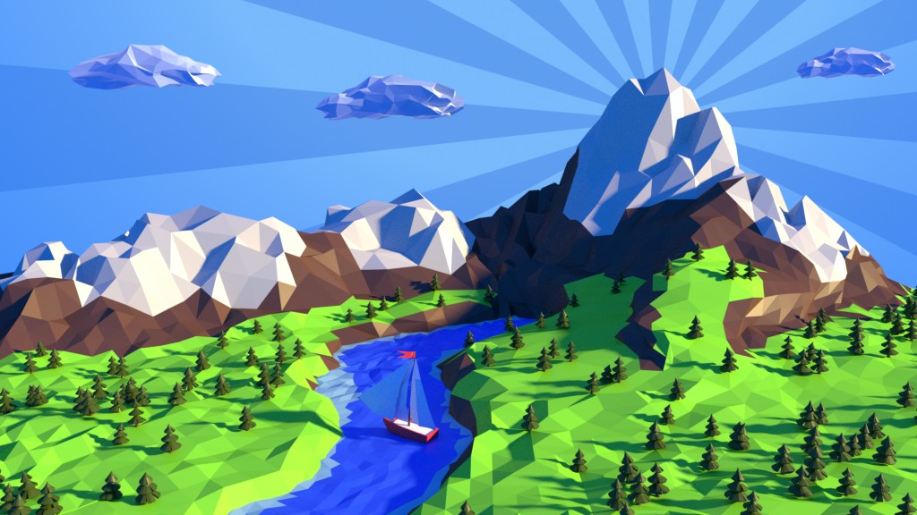 Low poly landscape
