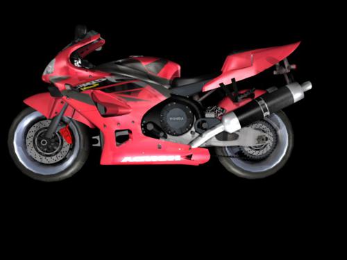 Honda Motorcycle - Low Poly