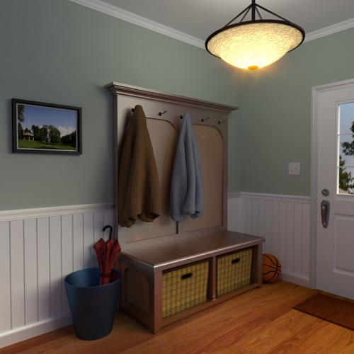 Coat Rack and Bench
