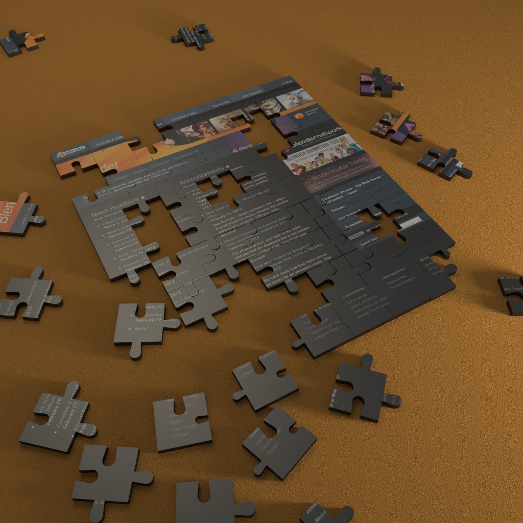 Blender puzzle in cycles (customizable)