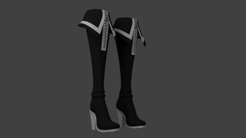 Black Rock Shooter-boots