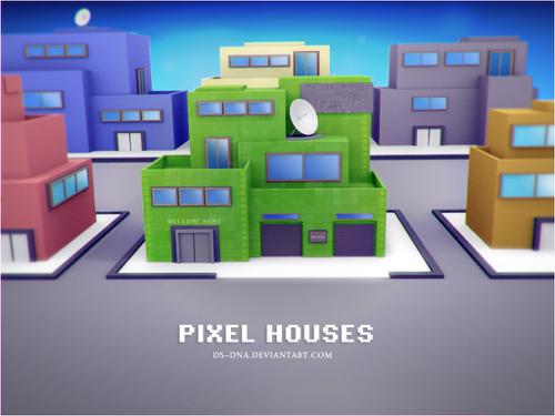 Pixel houses