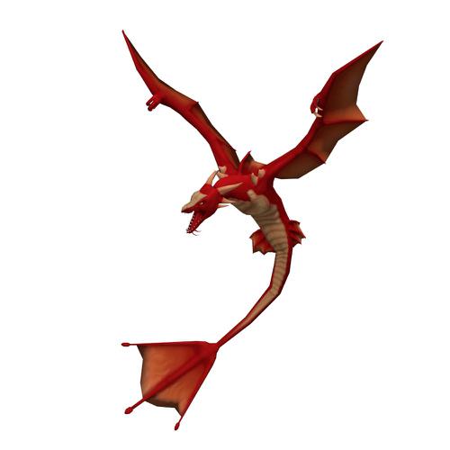 Red Dragon lowpoly.
