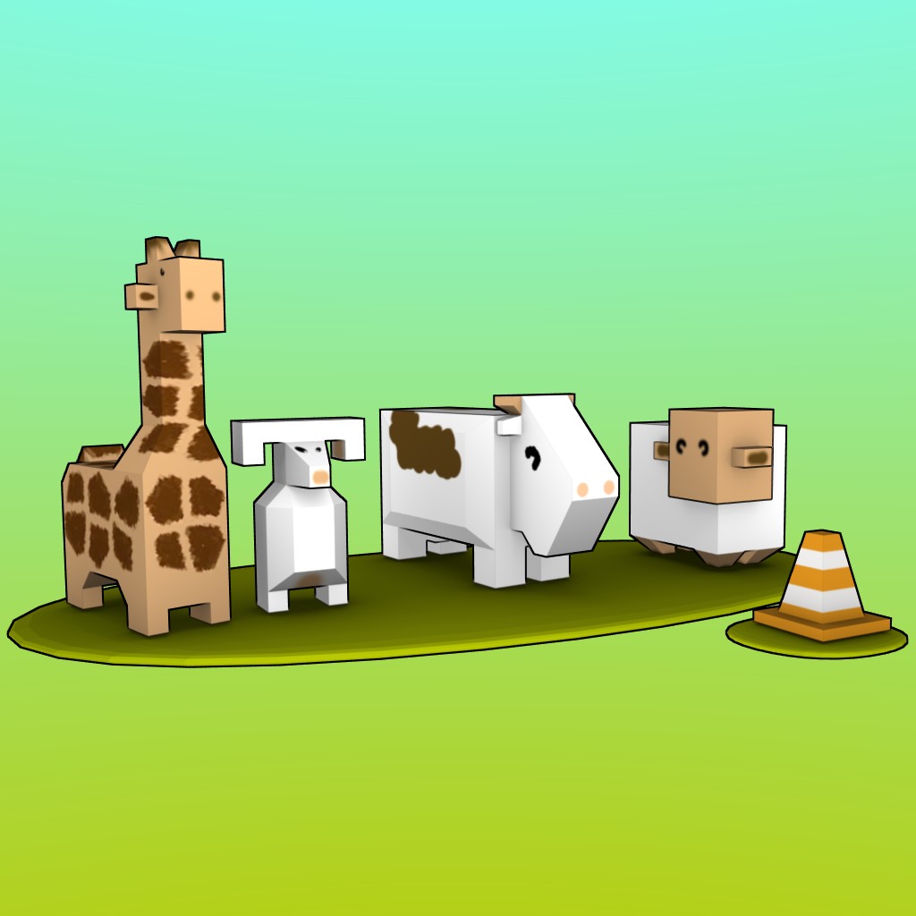 Low poly animals