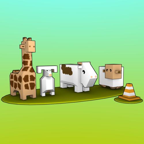 Low poly animals