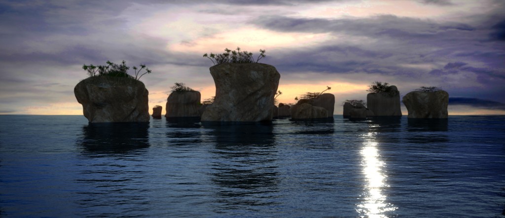 Tropical Island Scene